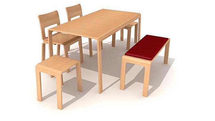 渲染模型_桌椅1310