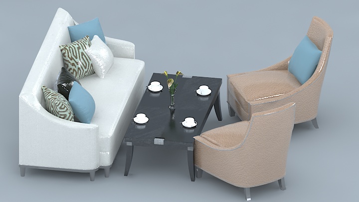 渲染模型_桌椅1335