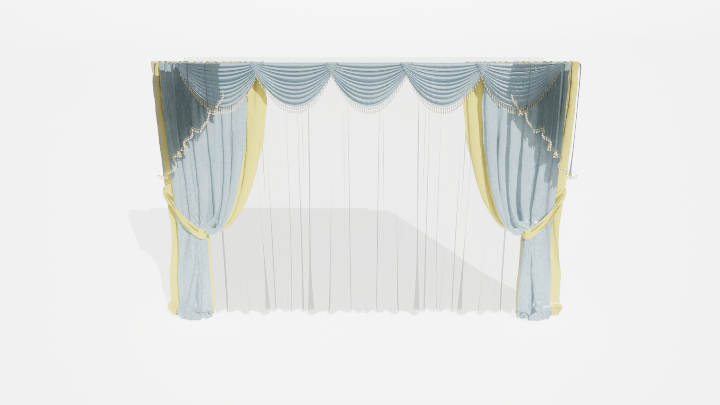 渲染模型_窗帘890