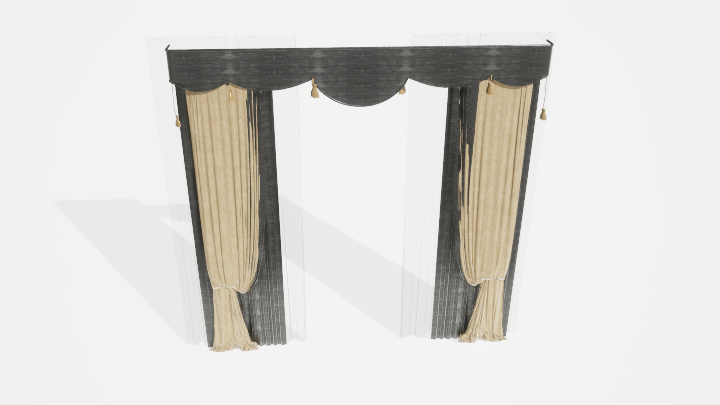 渲染模型_窗帘903