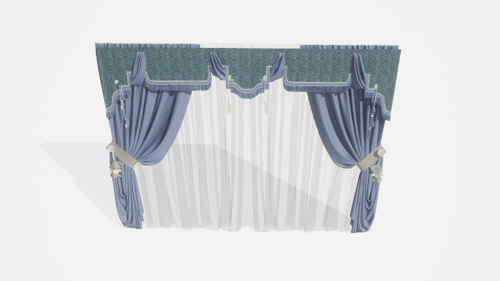 渲染模型_窗帘926