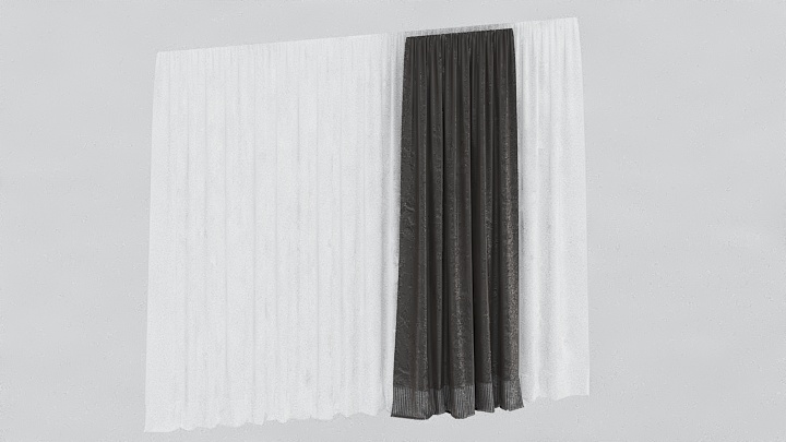 渲染模型_窗帘930