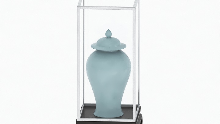 渲染模型_花瓶盆栽001