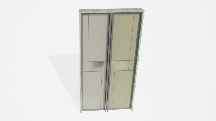 渲染模型_门1386