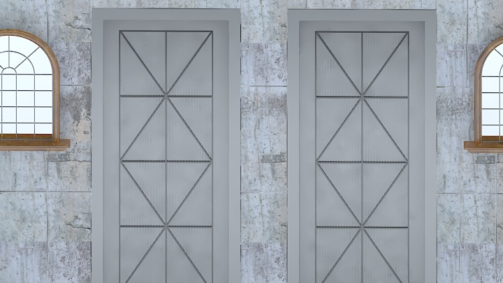 渲染模型_门1397