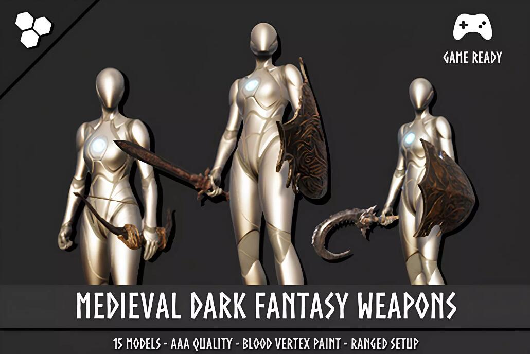 Dark Fantasy Weapons Weapons Weapon Medieval Weapons Fantasy Weapons Bow v1.1武器
