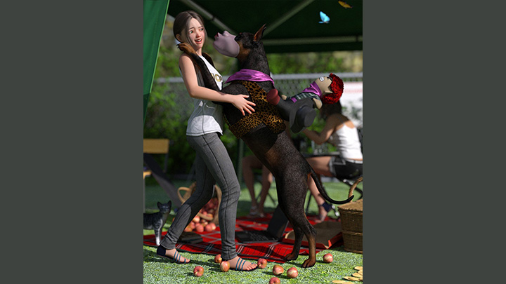 Daz3DPoser_人与动物004