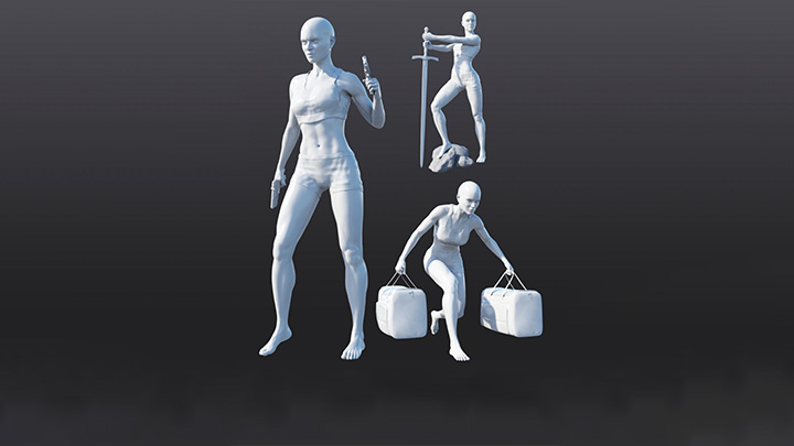 Daz3DPoser_人物白模010
