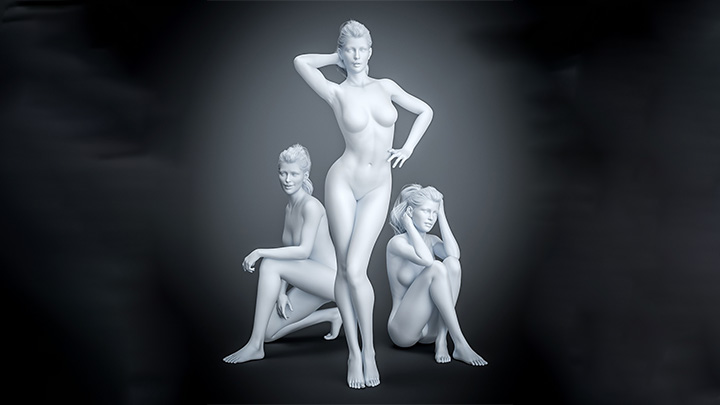 Daz3DPoser_人物白模020