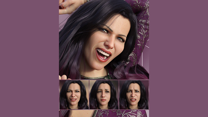 Daz3DPoser_人物表情036