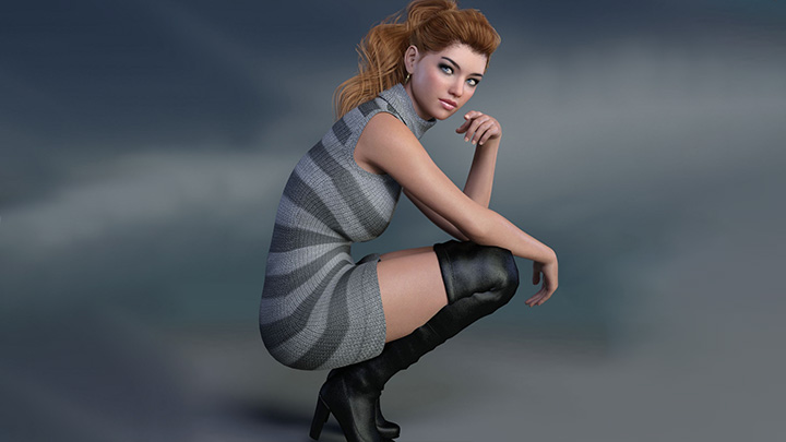 Daz3DPoser_女性人物3634