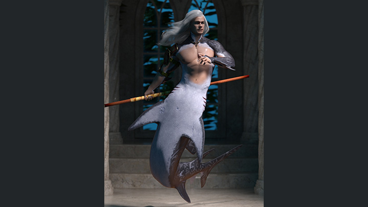 Daz3DPoser_人鱼002