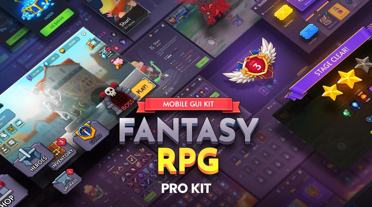 GUI PRO Kit – Fantasy RPG 4.25界面图标