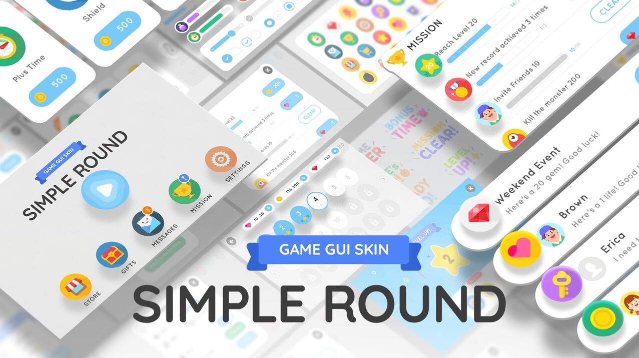 GUI – Simple Round 4.2平面美术素材
