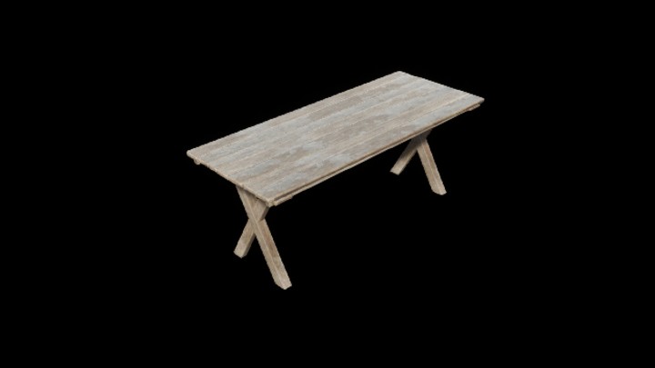 UE项目资源_模型资源_木桌子005