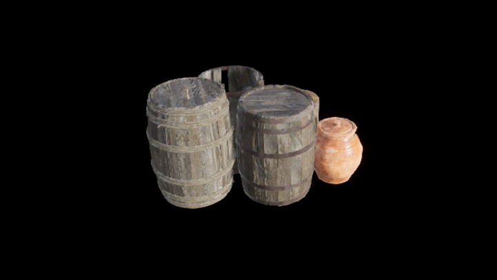 UE项目资源_模型资源_木桶497