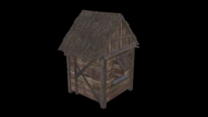 UE项目资源_模型资源_茅草屋001