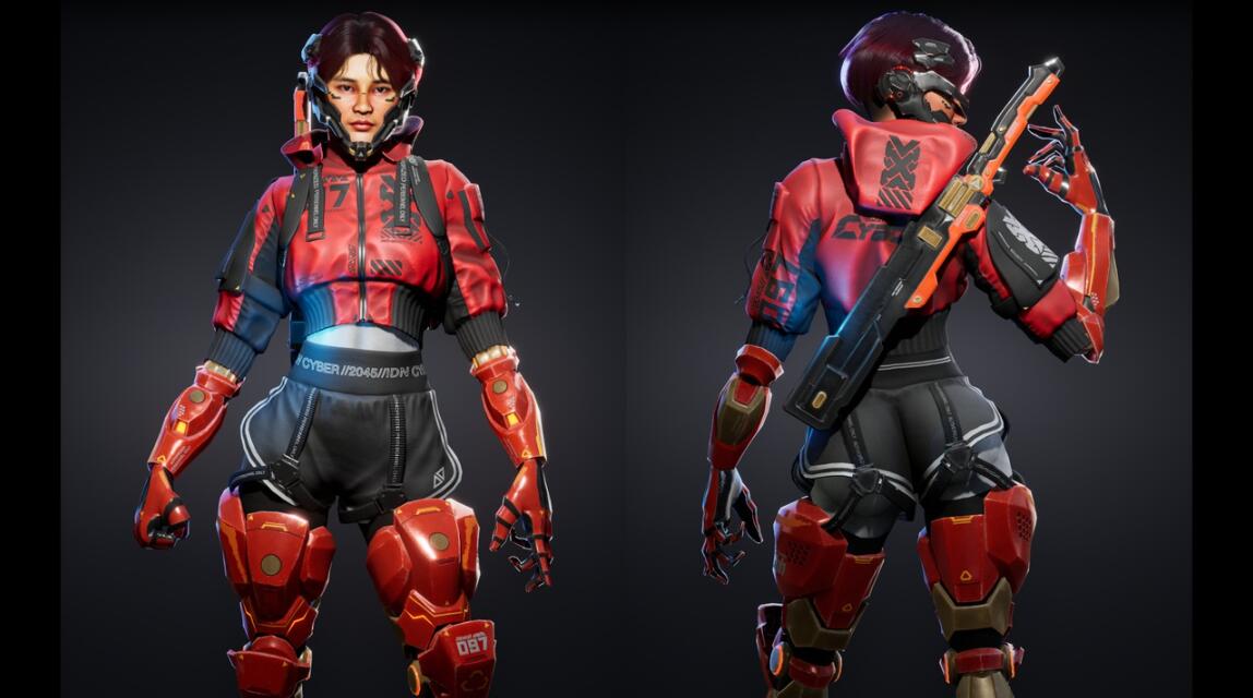 Cyberpunk Street Girl女性角色